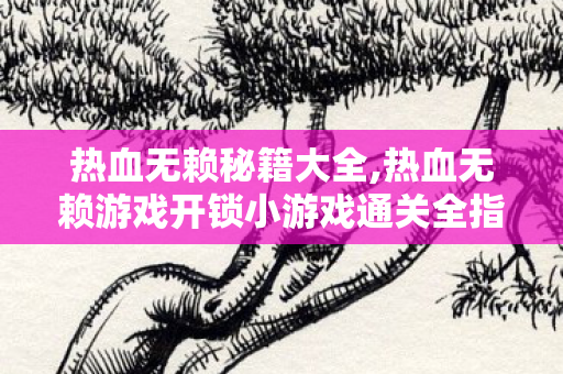 热血无赖秘籍大全,热血无赖游戏开锁小游戏通关全指南 轻松解锁隐藏探索内容