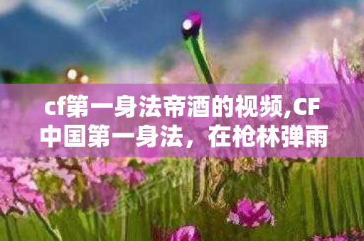 cf第一身法帝酒的视频,CF中国第一身法,在枪林弹雨里书写属于国内玩家的灵动传说 cf第一身法帝酒的视频,CF中国第一身法,在枪林弹雨里书写属于国内玩家的灵动传说