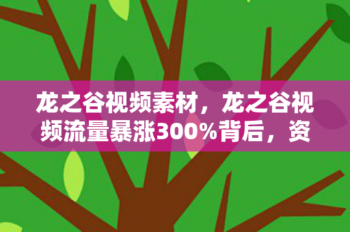龙之谷视频素材,龙之谷视频流量暴涨300%背后,资本疑云密布,玩家心寒退场 龙之谷视频素材,龙之谷视频流量暴涨300%背后,资本疑云密布,玩家心寒退场