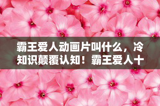 霸王爱人动画片叫什么，冷知识颠覆认知！霸王爱人十年老粉竟被这些细节目瞪口呆