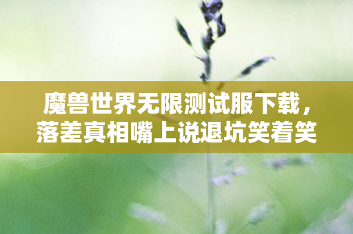 魔兽世界无限测试服下载，落差真相嘴上说退坑笑着笑着哭了，测试服下载键又亮了！