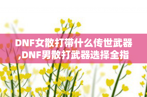 DNF女散打带什么传世武器,DNF男散打武器选择全指南 适配全阶段不同玩法需求 DNF女散打带什么传世武器,DNF男散打武器选择全指南 适配全阶段不同玩法需求