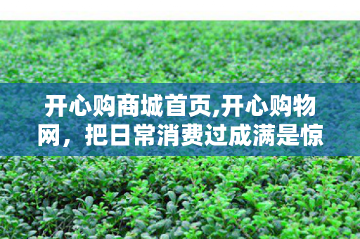 开心购商城首页,开心购物网,把日常消费过成满是惊喜的小确幸 开心购商城首页,开心购物网,把日常消费过成满是惊喜的小确幸