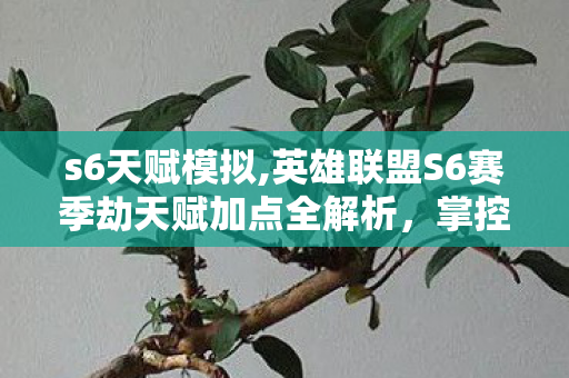 s6天赋模拟,英雄联盟S6赛季劫天赋加点全解析,掌控影流之主的刺杀节奏 s6天赋模拟,英雄联盟S6赛季劫天赋加点全解析,掌控影流之主的刺杀节奏