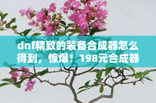 dnf精致的装备合成器怎么得到,惊爆!198元合成器背后竟藏千万级隐情,看完吓一跳! dnf精致的装备合成器怎么得到,惊爆!198元合成器背后竟藏千万级隐情,看完吓一跳!