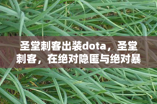 圣堂刺客出装dota，圣堂刺客，在绝对隐匿与绝对暴露的悖论中震颤灵魂