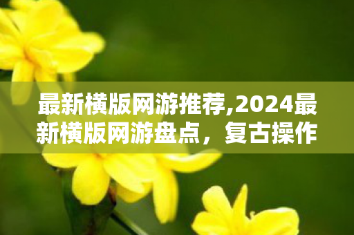 最新横版网游推荐,2024最新横版网游盘点，复古操作与创新玩法碰撞全新游玩体验