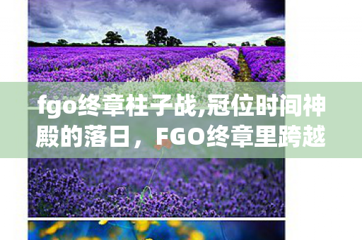 fgo终章柱子战,冠位时间神殿的落日,FGO终章里跨越岁月的人理颂歌 fgo终章柱子战,冠位时间神殿的落日,FGO终章里跨越岁月的人理颂歌