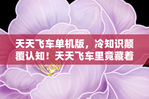 天天飞车单机版,冷知识颠覆认知!天天飞车里竟藏着让玩家目瞪口呆的隐形炸弹 天天飞车单机版,冷知识颠覆认知!天天飞车里竟藏着让玩家目瞪口呆的隐形炸弹