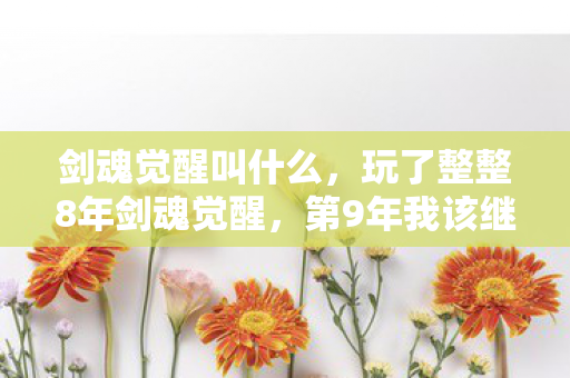 剑魂觉醒叫什么,玩了整整8年剑魂觉醒,第9年我该继续还是转身?这抉择太煎熬! 剑魂觉醒叫什么,玩了整整8年剑魂觉醒,第9年我该继续还是转身?这抉择太煎熬!