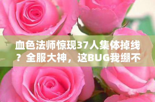 血色法师惊现37人集体掉线?全服大神,这BUG我绷不住了! 血色法师惊现37人集体掉线?全服大神,这BUG我绷不住了!