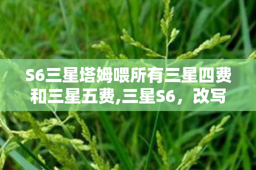 S6三星塔姆喂所有三星四费和三星五费,三星S6,改写安卓旗舰发展轨迹的美学标杆 S6三星塔姆喂所有三星四费和三星五费,三星S6,改写安卓旗舰发展轨迹的美学标杆