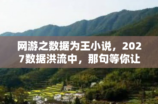 网游之数据为王小说,2027数据洪流中,那句等你让我鼻子一酸,情缘伏笔终成殇 网游之数据为王小说,2027数据洪流中,那句等你让我鼻子一酸,情缘伏笔终成殇