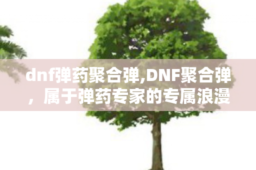 dnf弹药聚合弹,DNF聚合弹,属于弹药专家的专属浪漫输出记忆 dnf弹药聚合弹,DNF聚合弹,属于弹药专家的专属浪漫输出记忆