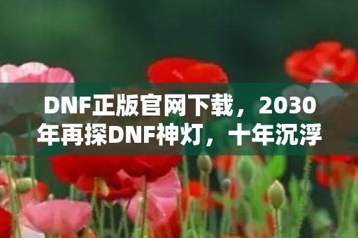 DNF正版官网下载,2030年再探DNF神灯,十年沉浮后,这隐藏玩法让我灵魂震颤! DNF正版官网下载,2030年再探DNF神灯,十年沉浮后,这隐藏玩法让我灵魂震颤!