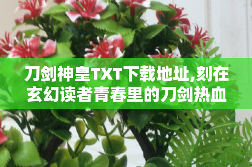 刀剑神皇TXT下载地址,刻在玄幻读者青春里的刀剑热血传奇