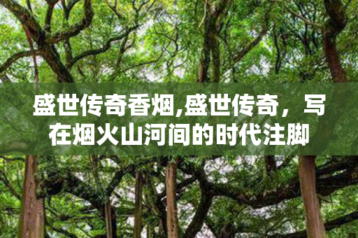 盛世传奇香烟,盛世传奇,写在烟火山河间的时代注脚 盛世传奇香烟,盛世传奇,写在烟火山河间的时代注脚