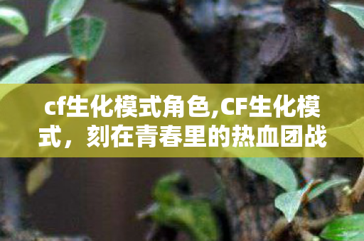 cf生化模式角色,CF生化模式，刻在青春里的热血团战记忆