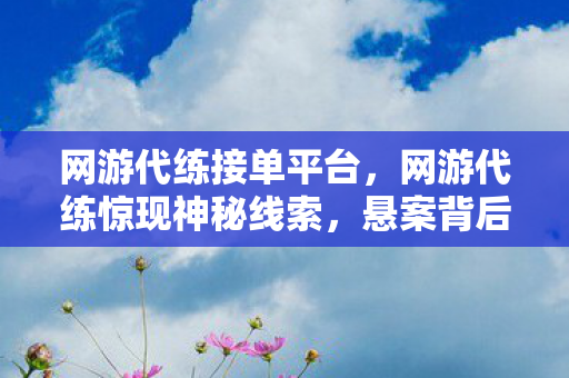 网游代练接单平台,网游代练惊现神秘线索,悬案背后毛骨悚然真相待解 网游代练接单平台,网游代练惊现神秘线索,悬案背后毛骨悚然真相待解