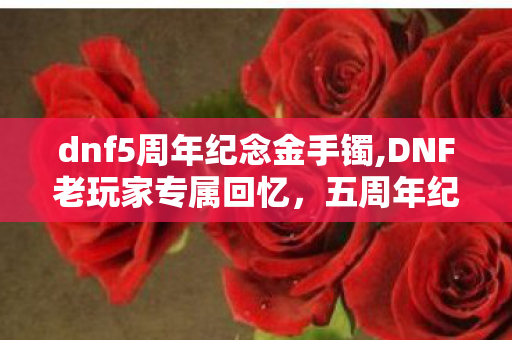 dnf5周年纪念金手镯,DNF老玩家专属回忆,五周年纪念手镯的获取历程与情怀印记 dnf5周年纪念金手镯,DNF老玩家专属回忆,五周年纪念手镯的获取历程与情怀印记