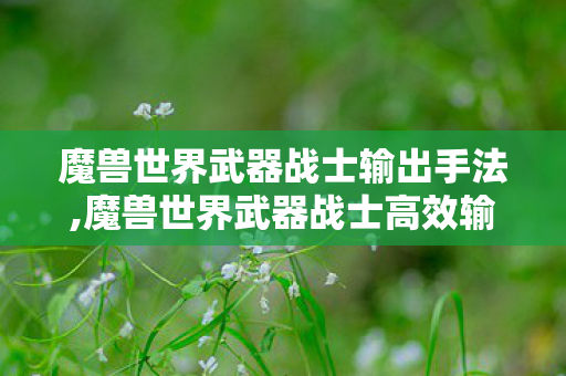 魔兽世界武器战士输出手法,魔兽世界武器战士高效输出手法详解,打出满额伤害的实用技巧 魔兽世界武器战士输出手法,魔兽世界武器战士高效输出手法详解,打出满额伤害的实用技巧