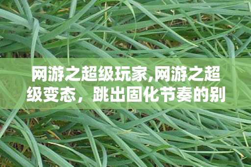 网游之超级玩家,网游之超级变态，跳出固化节奏的别样游戏人生