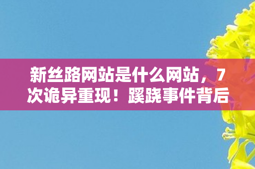 新丝路网站是什么网站，7次诡异重现！蹊跷事件背后真相，让人后背发凉！