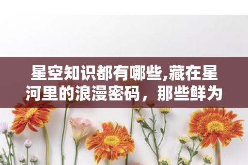 星空知识都有哪些,藏在星河里的浪漫密码,那些鲜为人知的趣味星空知识 星空知识都有哪些,藏在星河里的浪漫密码,那些鲜为人知的趣味星空知识