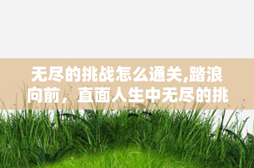 无尽的挑战怎么通关,踏浪向前,直面人生中无尽的挑战 无尽的挑战怎么通关,踏浪向前,直面人生中无尽的挑战