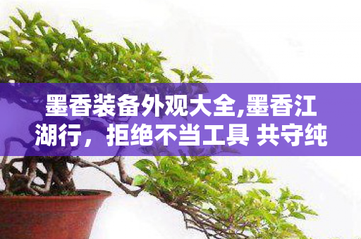 墨香装备外观大全,墨香江湖行,拒绝不当工具 共守纯粹武侠乐趣 墨香装备外观大全,墨香江湖行,拒绝不当工具 共守纯粹武侠乐趣