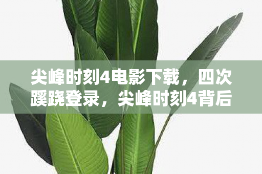 尖峰时刻4电影下载,四次蹊跷登录,尖峰时刻4背后真相让我后背发凉 尖峰时刻4电影下载,四次蹊跷登录,尖峰时刻4背后真相让我后背发凉