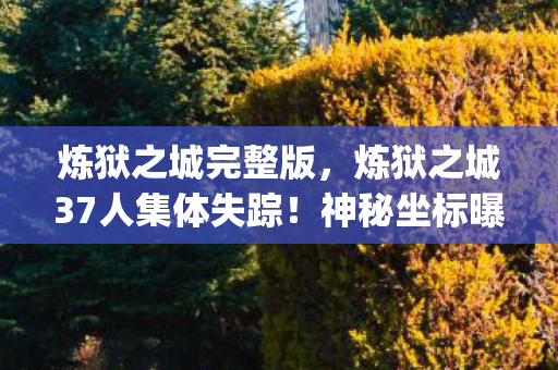 炼狱之城完整版，炼狱之城37人集体失踪！神秘坐标曝光后，网吧大神，这bug我绷不住了