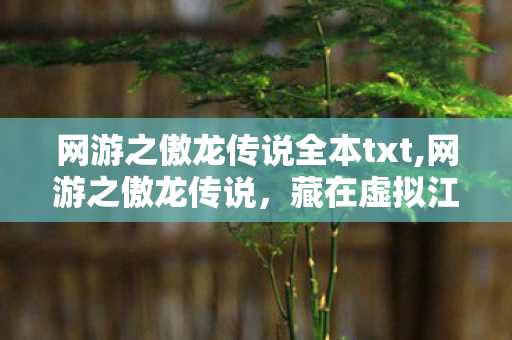网游之傲龙传说全本txt,网游之傲龙传说,藏在虚拟江湖里的少年意气与热血征途 网游之傲龙传说全本txt,网游之傲龙传说,藏在虚拟江湖里的少年意气与热血征途