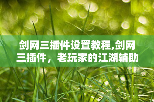 剑网三插件设置教程,剑网三插件,老玩家的江湖辅助搭子,让大唐行路更惬意 剑网三插件设置教程,剑网三插件,老玩家的江湖辅助搭子,让大唐行路更惬意