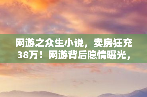 网游之众生小说，卖房狂充38万！网游背后隐情曝光，老婆怒签离婚协议吓我一跳！