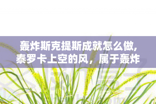 轰炸斯克提斯成就怎么做,泰罗卡上空的风，属于轰炸斯克提斯的怀旧游戏记忆