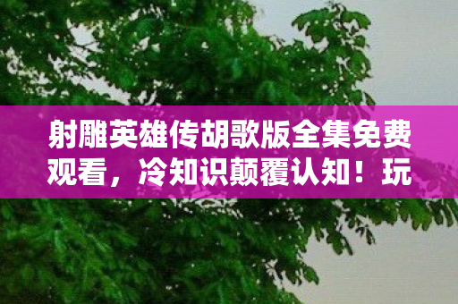 射雕英雄传胡歌版全集免费观看,冷知识颠覆认知!玩了十年射雕胡歌版,真相让我目瞪口呆 射雕英雄传胡歌版全集免费观看,冷知识颠覆认知!玩了十年射雕胡歌版,真相让我目瞪口呆