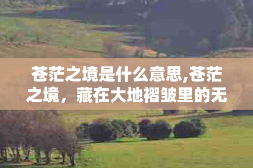 苍茫之境是什么意思,苍茫之境，藏在大地褶皱里的无界诗行