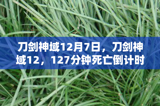 刀剑神域12月7日,刀剑神域12,127分钟死亡倒计时,最终谜面揭晓时,千万玩家泪目成碑 刀剑神域12月7日,刀剑神域12,127分钟死亡倒计时,最终谜面揭晓时,千万玩家泪目成碑