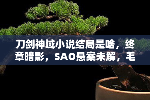 刀剑神域小说结局是啥,终章暗影,SAO悬案未解,毛骨悚然线索直指玩家自身 刀剑神域小说结局是啥,终章暗影,SAO悬案未解,毛骨悚然线索直指玩家自身