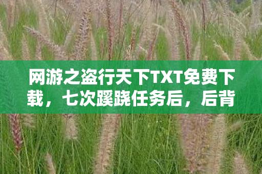 网游之盗行天下TXT免费下载,七次蹊跷任务后,后背发凉,我竟被游戏玩了半辈子? 网游之盗行天下TXT免费下载,七次蹊跷任务后,后背发凉,我竟被游戏玩了半辈子?