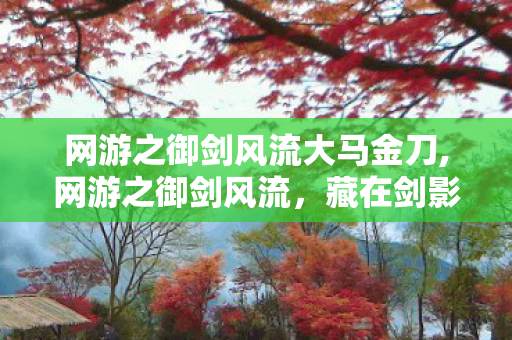 网游之御剑风流大马金刀,网游之御剑风流,藏在剑影里的少年江湖 网游之御剑风流大马金刀,网游之御剑风流,藏在剑影里的少年江湖