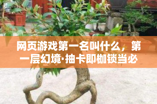 网页游戏第一名叫什么，第一层幻境·抽卡即枷锁当必中SSR的悖论撕碎存在主义遮羞布