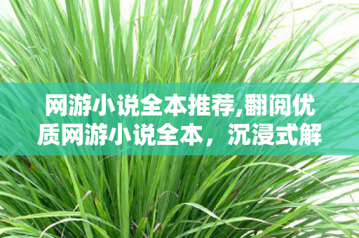 网游小说全本推荐,翻阅优质网游小说全本,沉浸式解锁完整的虚拟冒险之旅 网游小说全本推荐,翻阅优质网游小说全本,沉浸式解锁完整的虚拟冒险之旅