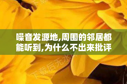 噪音发源地,周围的邻居都能听到,为什么不出来批评?,城市里的噪音发源地，在喧嚣与安宁间寻找生活的平衡