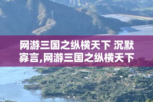 网游三国之纵横天下 沉默寡言,网游三国之纵横天下,于汉末烽烟里圆一场英雄梦 网游三国之纵横天下 沉默寡言,网游三国之纵横天下,于汉末烽烟里圆一场英雄梦