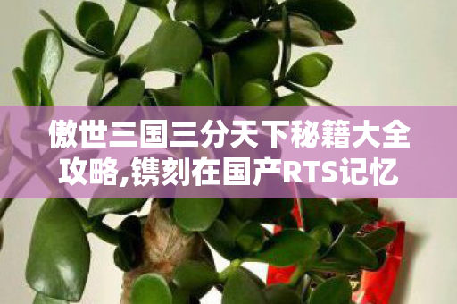 傲世三国三分天下秘籍大全攻略,镌刻在国产RTS记忆里的三国旧梦