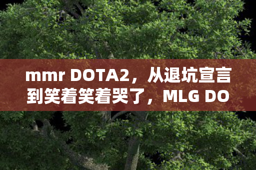 mmr DOTA2,从退坑宣言到笑着笑着哭了,MLG DOTA2里藏着的落差真相 mmr DOTA2,从退坑宣言到笑着笑着哭了,MLG DOTA2里藏着的落差真相