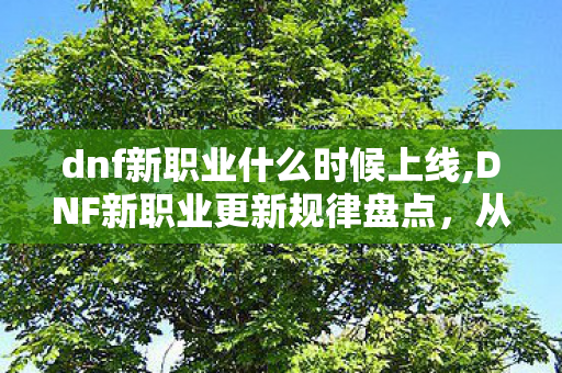 dnf新职业什么时候上线,DNF新职业更新规律盘点,从过往版本节奏看新角色登场动向 dnf新职业什么时候上线,DNF新职业更新规律盘点,从过往版本节奏看新角色登场动向
