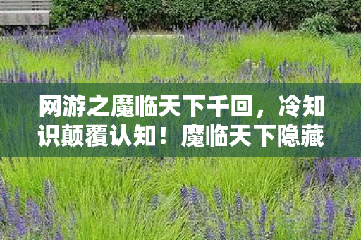 网游之魔临天下千回，冷知识颠覆认知！魔临天下隐藏设定曝光，玩家目瞪口呆，玩了五年竟没碰过它！